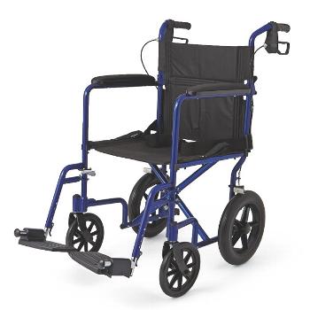 Deluxe Transport Chair with 12" Rear Wheels